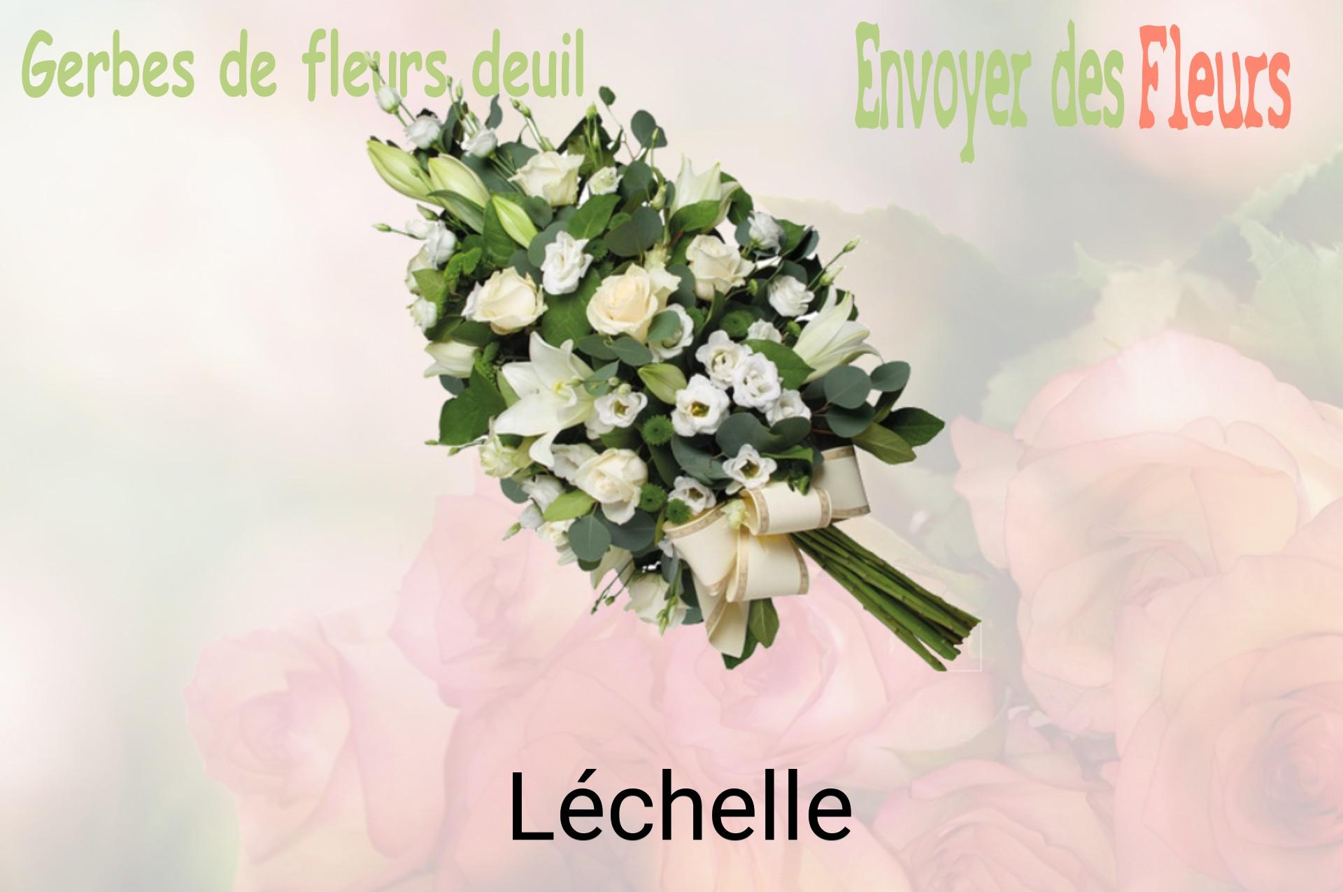 Gerbe de fleurs de deuil livrée à Léchelle